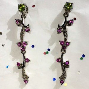 Gemstone 925 Silver Earrings Crafted in Thailand